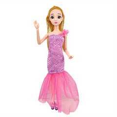Long Skirt Dress for Doll Clothes Changing Outfit