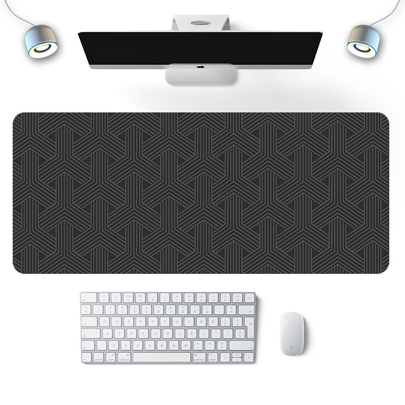 Extra Large Geometric Desk Mat - Wear Resistant & Heat Insulation