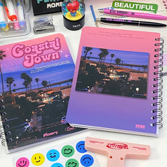 A5 Coil Landscape Notebook Horizontal Line Learning Book