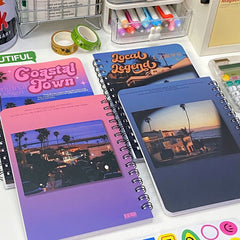 A5 Coil Landscape Notebook Horizontal Line Learning Book