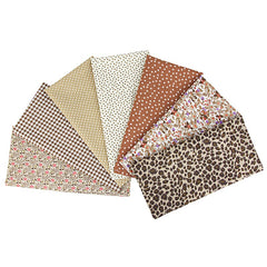 7pcs Mixed Fabrics Quilting Pre Cut Fat Quarters Cotton Bundle
