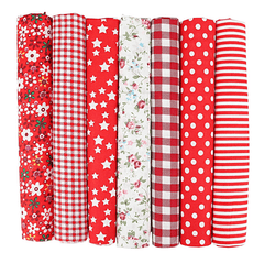 7pcs Mixed Fabrics Quilting Pre Cut Fat Quarters Cotton Bundle