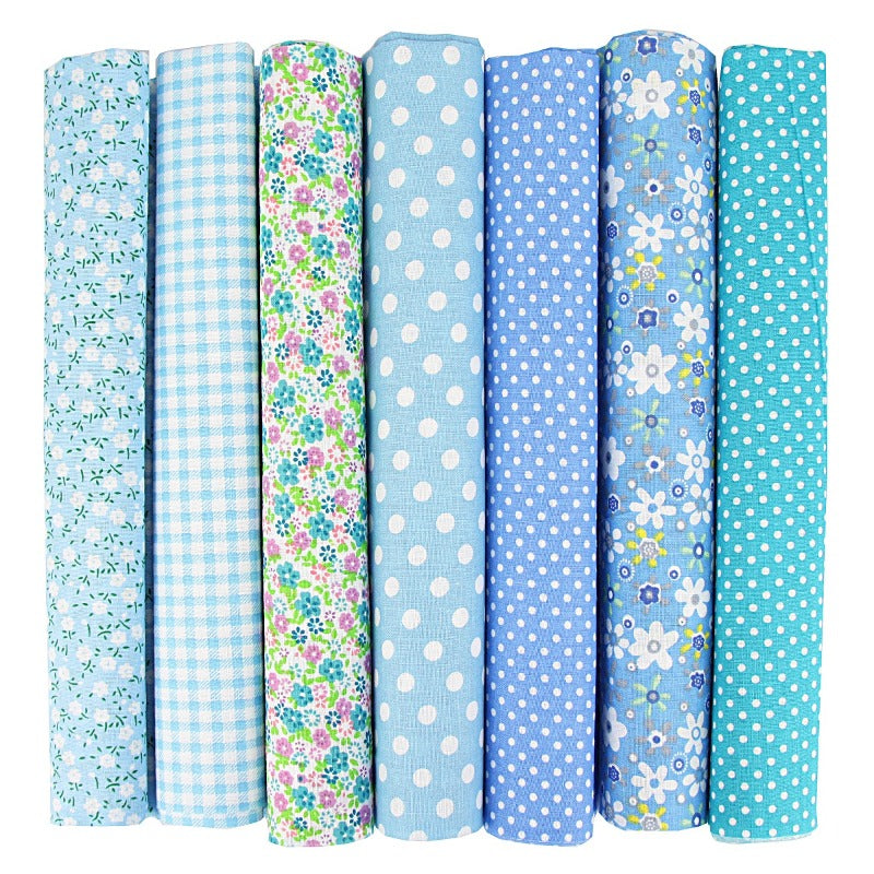 7pcs Mixed Fabrics Quilting Pre Cut Fat Quarters Cotton Bundle