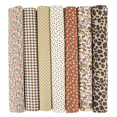 7pcs Mixed Fabrics Quilting Pre Cut Fat Quarters Cotton Bundle
