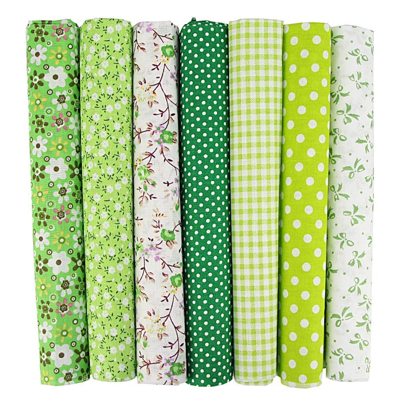 7pcs Mixed Fabrics Quilting Pre Cut Fat Quarters Cotton Bundle