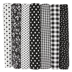 7pcs Mixed Fabrics Quilting Pre Cut Fat Quarters Cotton Bundle