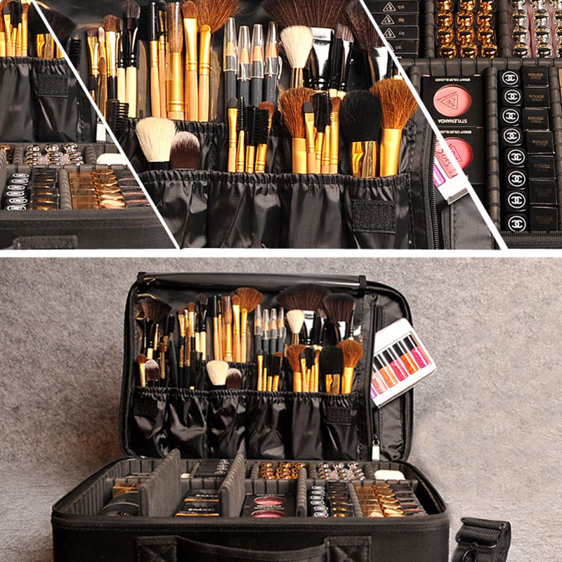 Professional Travel Makeup Case Large Capacity Makeup Train Case