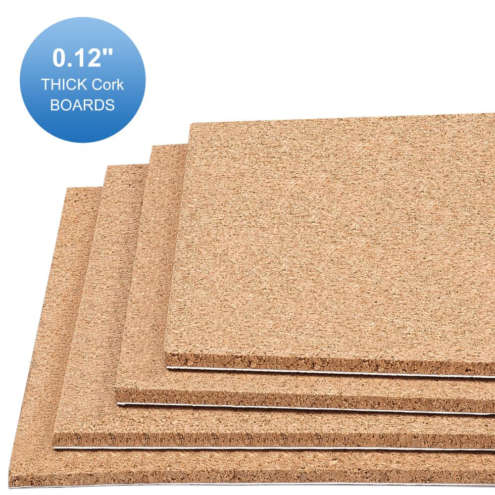 6 Self Adhesive Cork Board Sheets DIY Painting Mat Home Decor
