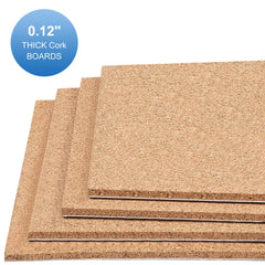 6 Self Adhesive Cork Board Sheets DIY Painting Mat Home Decor