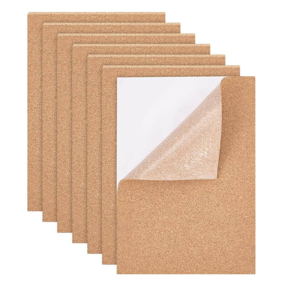 6 Self Adhesive Cork Board Sheets DIY Painting Mat Home Decor