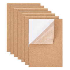 6 Self Adhesive Cork Board Sheets DIY Painting Mat Home Decor