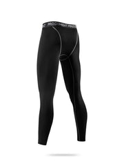 Men's Solid Bottom Leggings Quick Drying Compression Pants