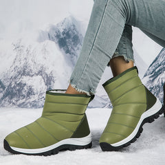 Women's Non slip Snow Boots Warm Winter Outdoor Thickened Medium Tube Boots