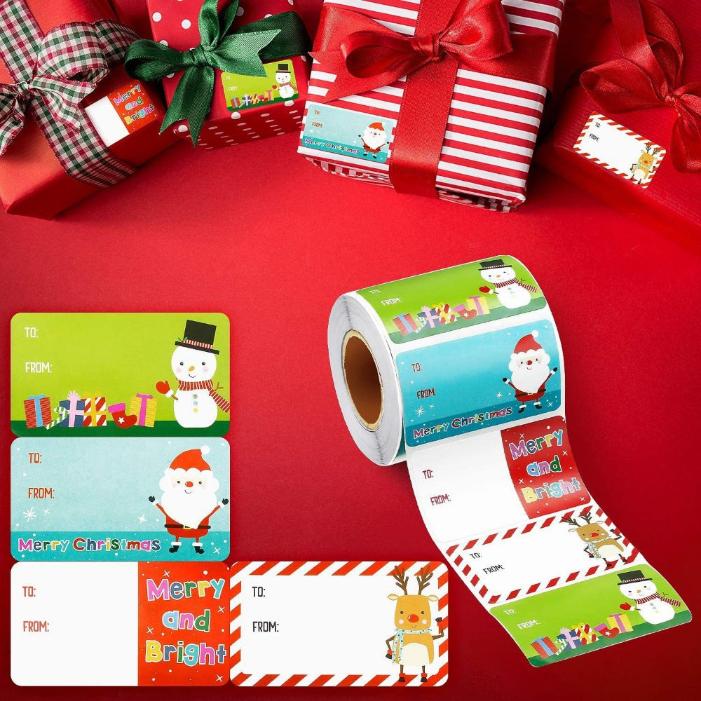500pcs Christmas Holiday Stickers Gift Labels