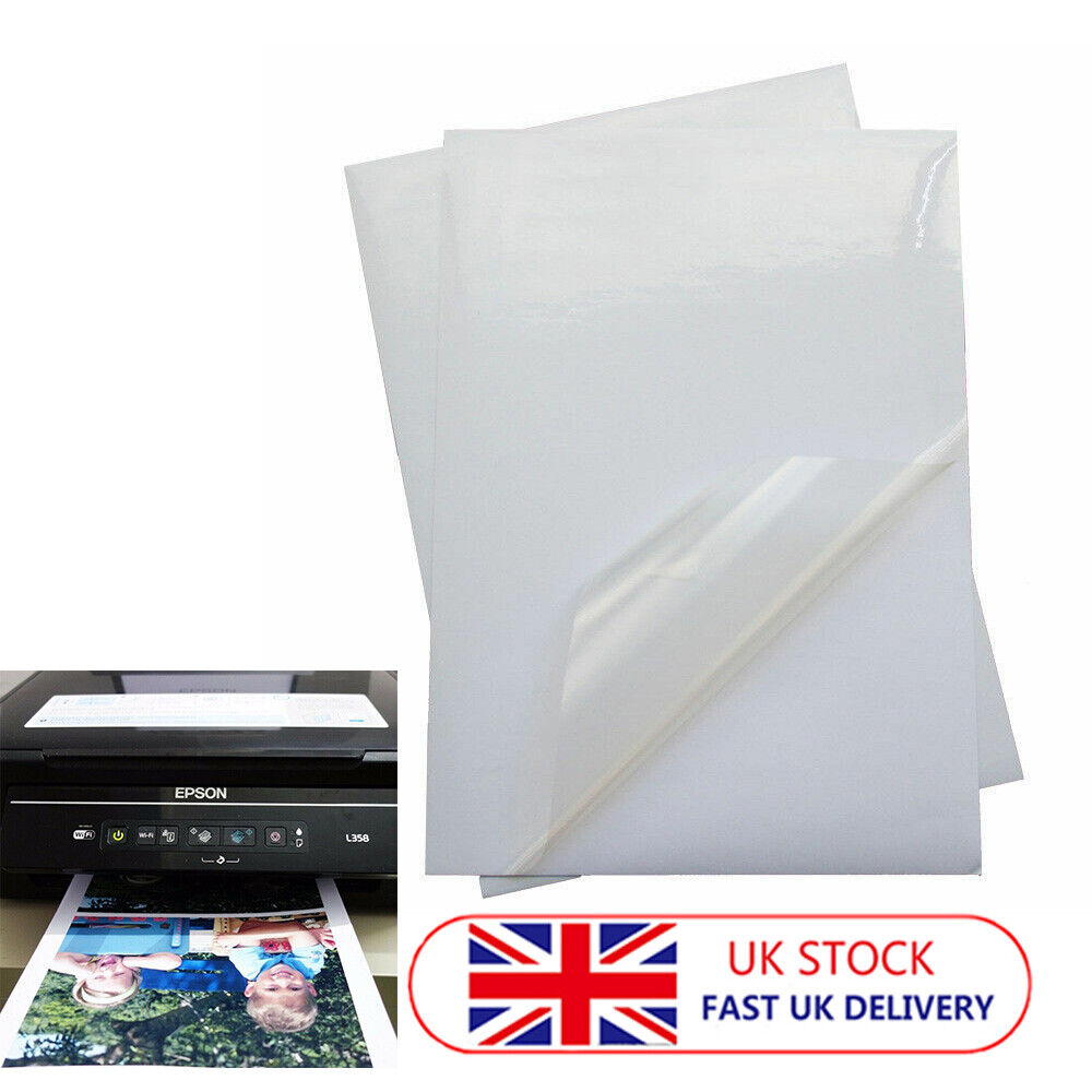 10pcs A4 Clear Sticker Paper Inkjet Printer Label Waterproof