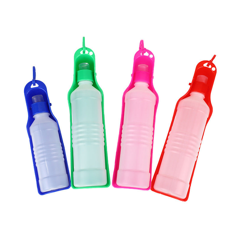 Portable Dog Water Bottle with Foldable Feeder