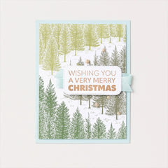 Christmas Clear Stamps Set Pine Forest DIY Craft Art Gift