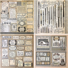 15 Sheets Large Writing Paper, Retro Journal Decoration DIY, 70 Limit