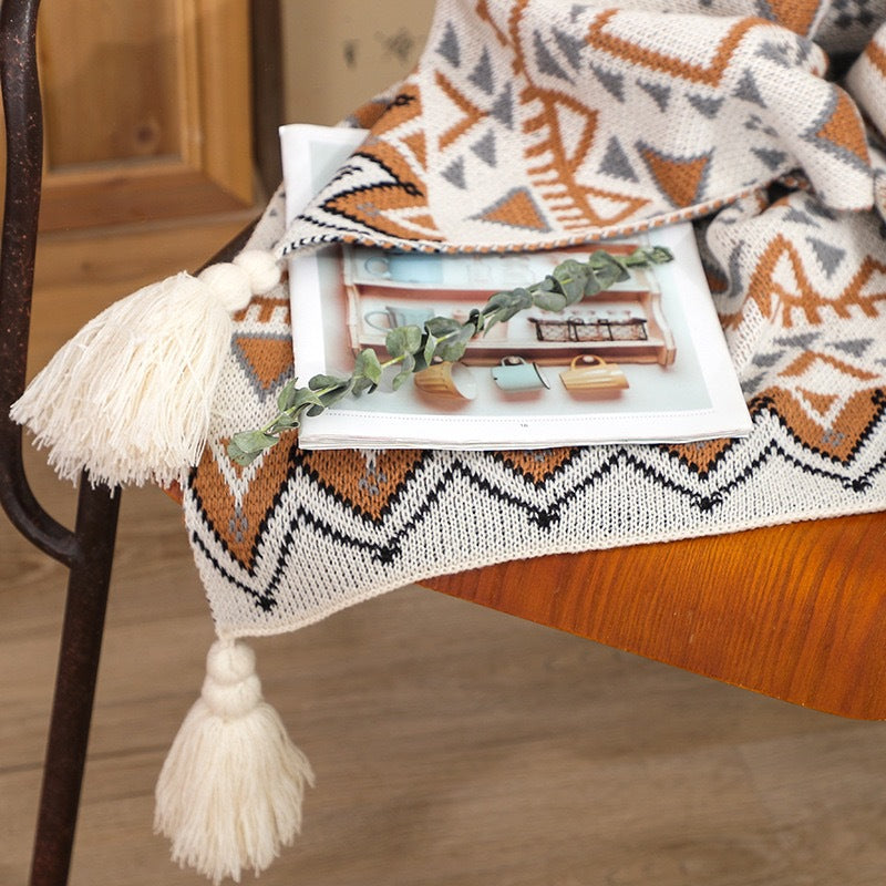 Sunlight Blanket Knitted Bohemian Blanket Nap Sofa Blanket
