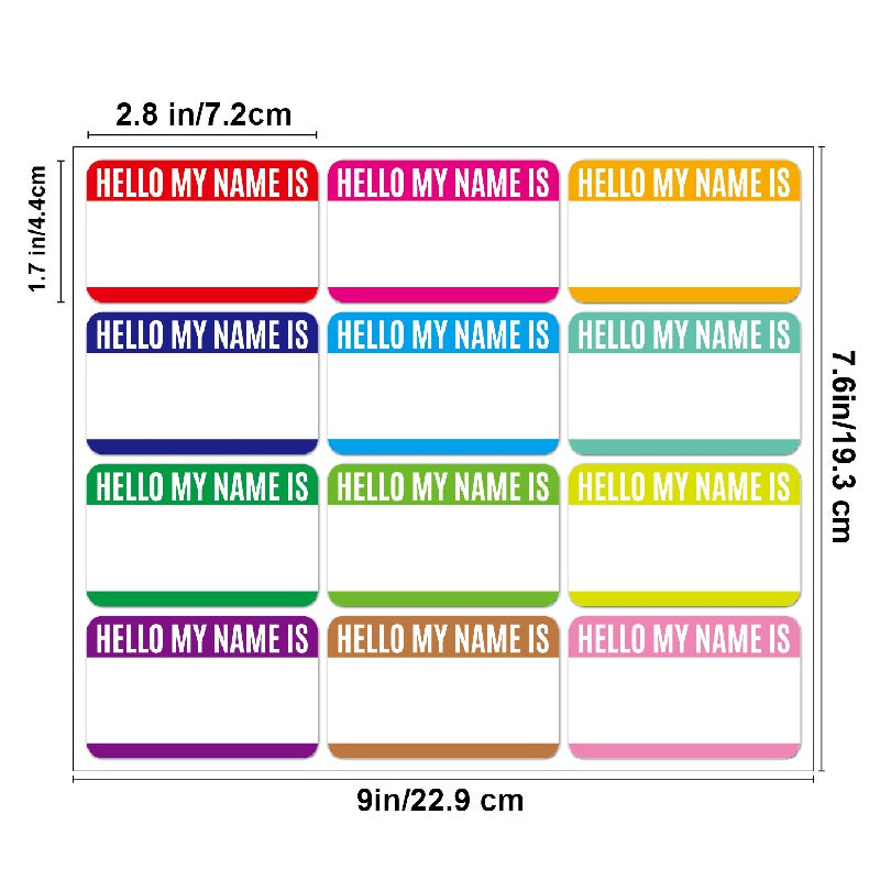 School Season Name Stickers Index Labels Waterproof Name Sti
