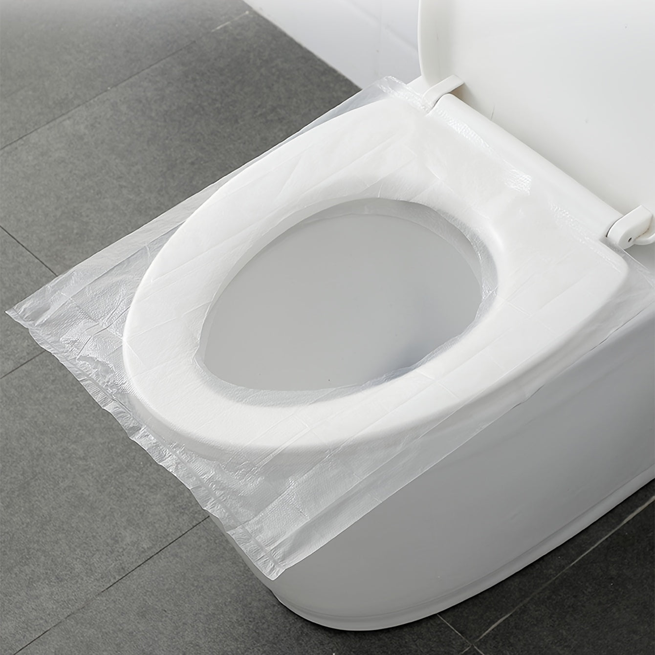 Portable Toilet Cover 50-Pack Waterproof Travel Mat With Cushion Paper