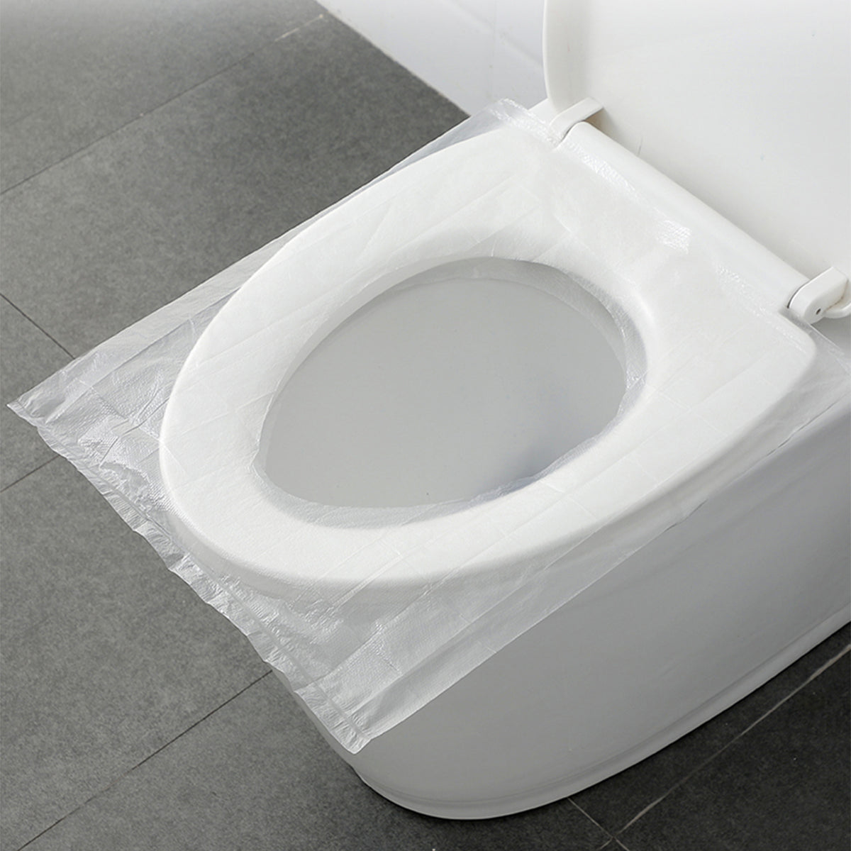 Portable Toilet Cover 50-Pack Waterproof Travel Mat With Cushion Paper