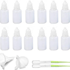 12pcs 10ML Plastic Dropper Bottles with Screw Cap for Eye Liquid