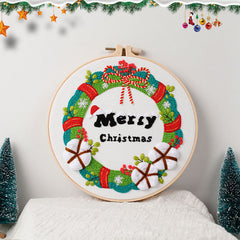 Christmas Series Embroidery Starter Kit for Beginners - Home Decor Kit