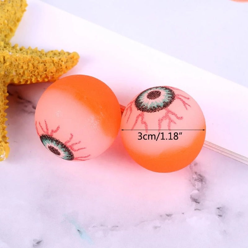 Glowing Doll Bouncy Eyeball Halloween Prop Party Decoration