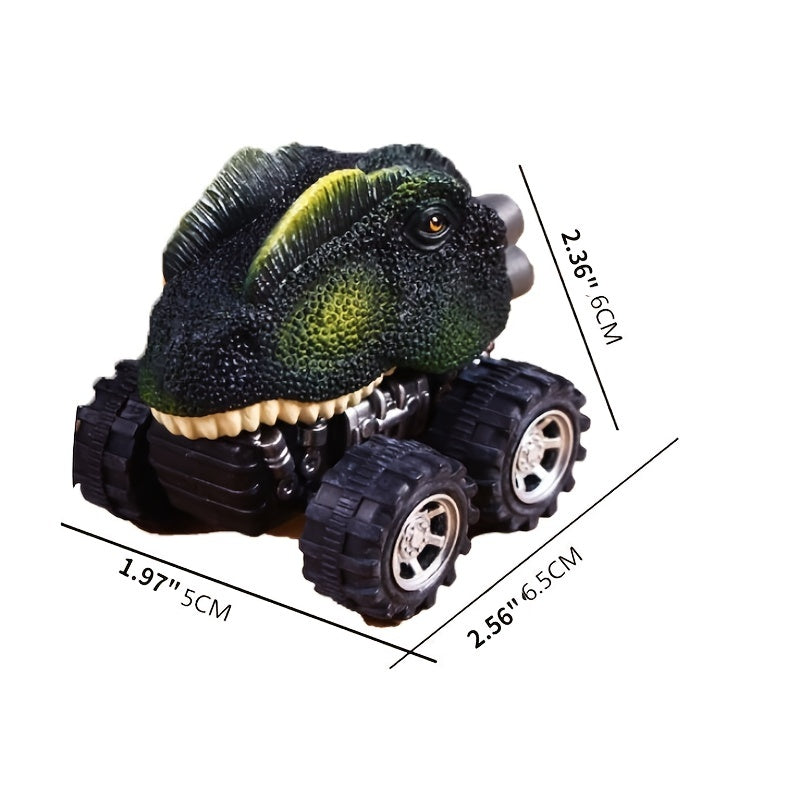 6-piece Christmas Toy Model Disassembly Engineering Car & Dinosaur Pull Back Car