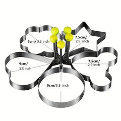 5pcs Stainless Steel Omelet Mold Set