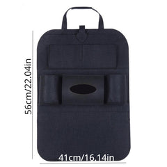 2pcs Car Back Seat Storage Bag Organizer Trunk Elastic Felt Storage Bag 6 Pocket