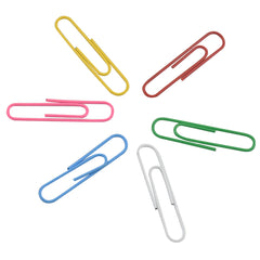Coloured Paper Clips Set 250pcs Plastic Coated Small Large 28mm 50mm 100mm