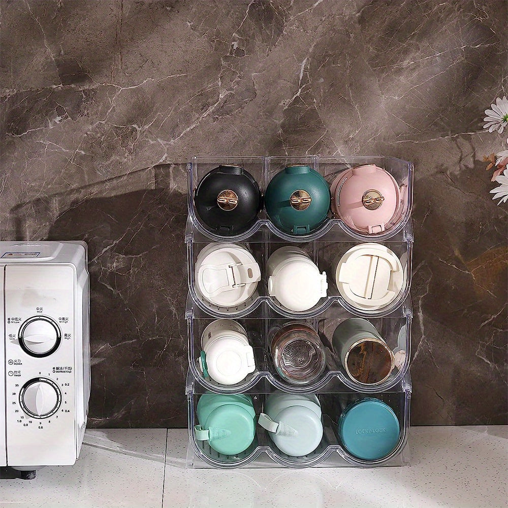 Sports Water Bottle Organizer For Cabinet Stackable Tumbler Organizer