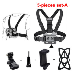 360 Rotating Cellphone Holder Chest Harness for Outdoor Sports