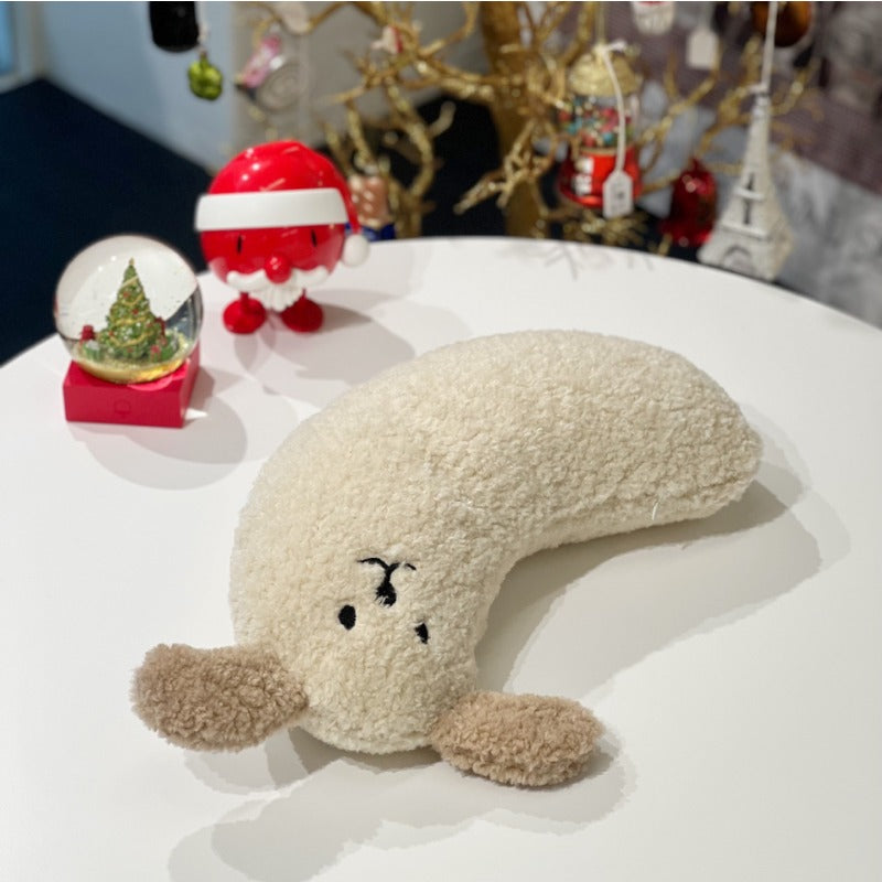 Arch Shaped Plush Dog Pillow for Cervical Spine Protection