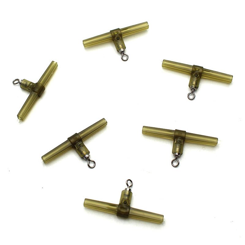 15pcs Anti Tangle Soft Tube With Swivel Ring for Carp Fishing Tackle