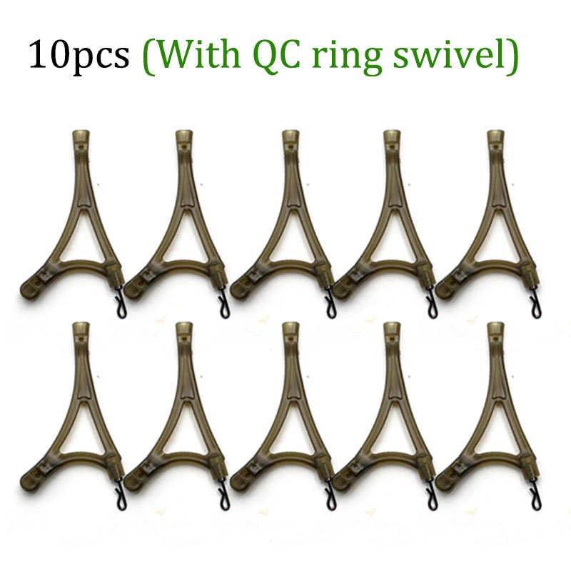 10pcs Anti Tangle Connectors Swivel Ring Fishing Rigs Tackle