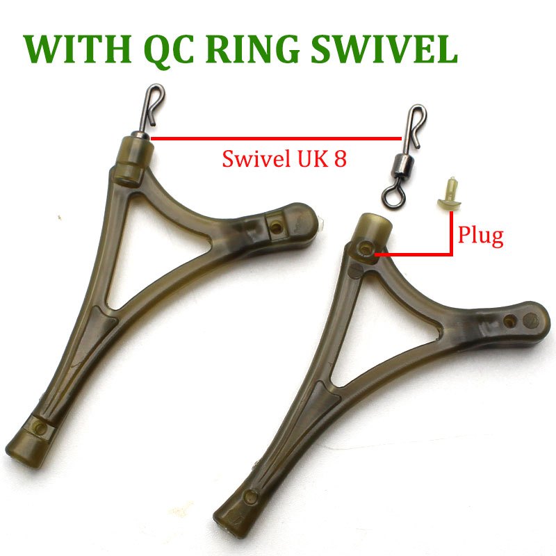 10pcs Anti Tangle Connectors Swivel Ring Fishing Rigs Tackle
