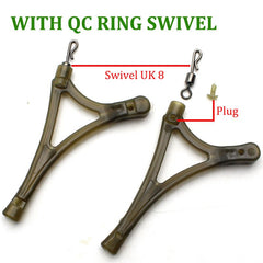 10pcs Anti Tangle Connectors Swivel Ring Fishing Rigs Tackle