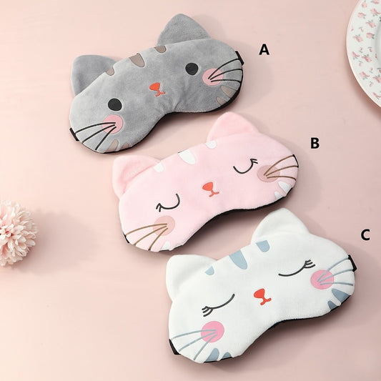 Cartoon Cat Sleep Eye Mask for Travel Rest Office