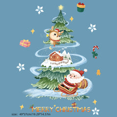 Christmas Window Stickers Gift Tree Snowflakes Removable Waterproof PVC Stickers