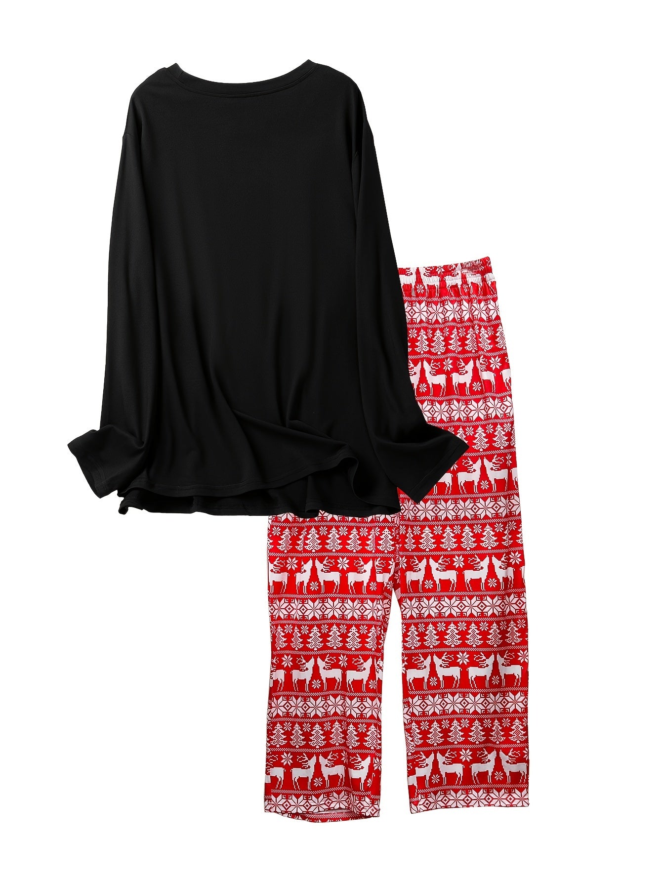 Colorblock Graphic Pajama Set