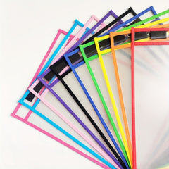 Oversized Dry Erase Pockets with Rings - Clear Plastic Sheet Protectors