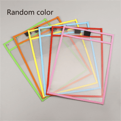 Oversized Dry Erase Pockets with Rings - Clear Plastic Sheet Protectors