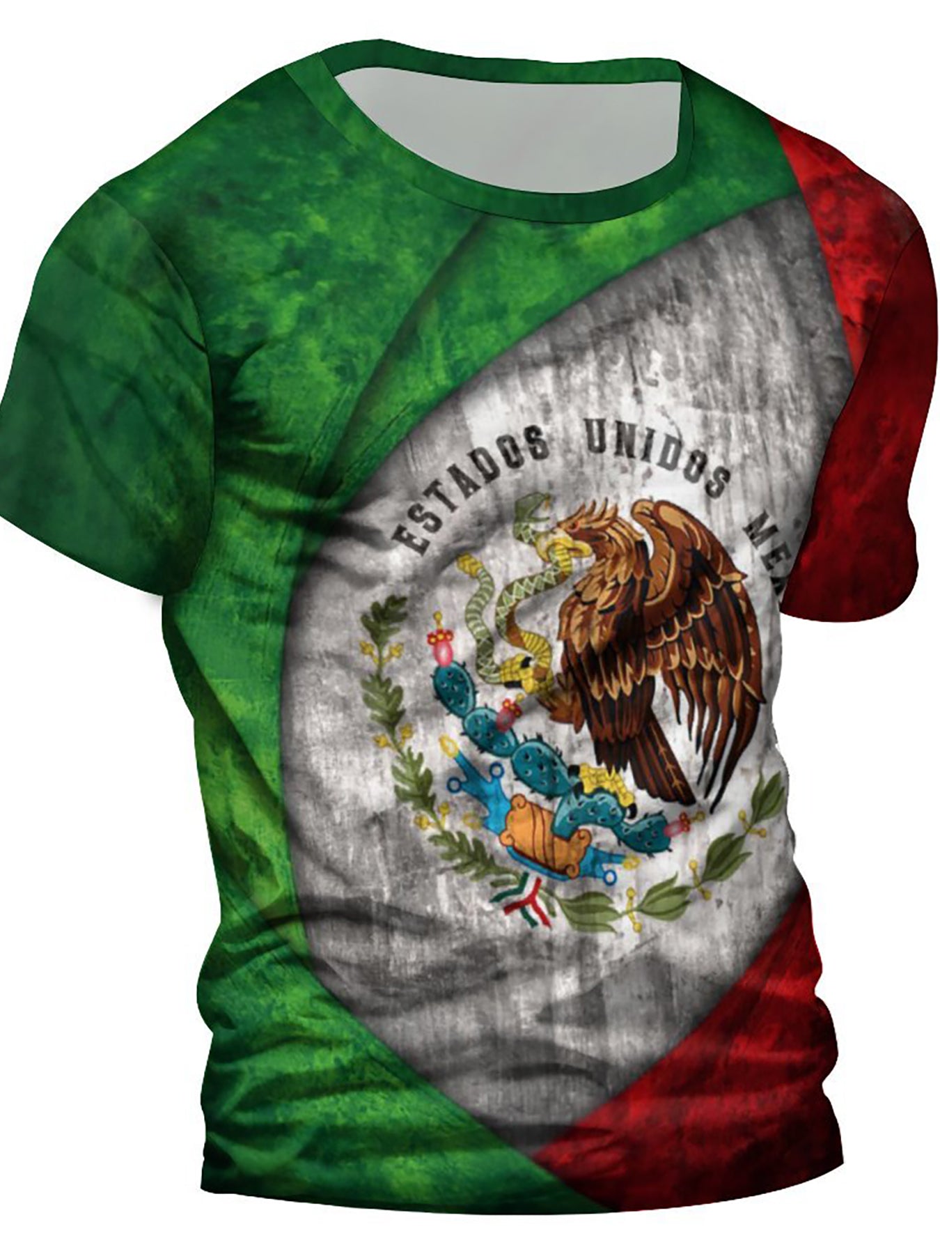 Mexican Elements Inspired 3D Digital Pattern Print Men's Graphic T shirt