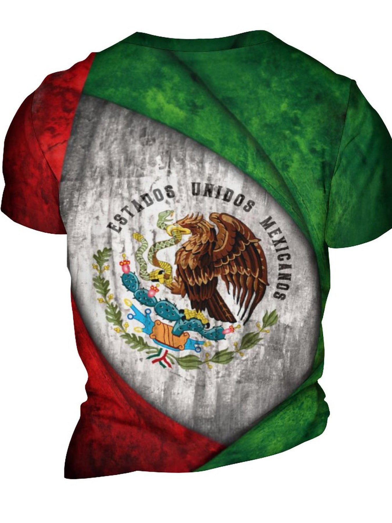 Mexican Elements Inspired 3D Digital Pattern Print Men's Graphic T shirt