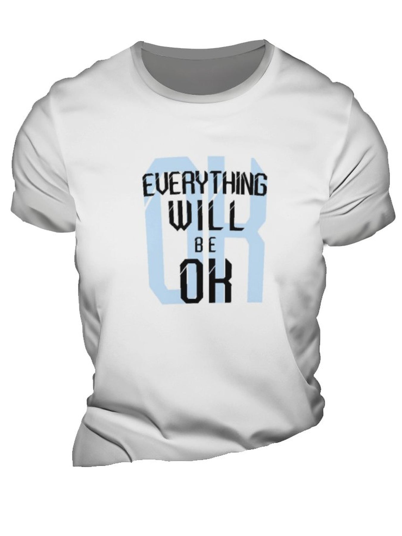 Everything Will Be Ok 3D Digital Print Men's Graphic Tee Short Sleeve Top