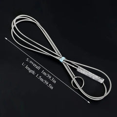 1pc Stainless Steel Spiral Washing Brush for Refrigerator Washer
