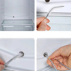 1pc Stainless Steel Spiral Washing Brush for Refrigerator Washer